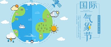 国际气象节社交媒体用图地球天气卫星