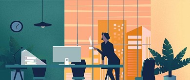 职场办公之傍晚闲暇时光