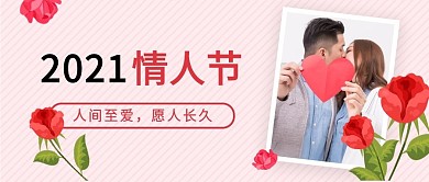 情人节玫瑰花公众号首图