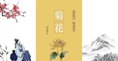 淘宝电商中国风菊花海报