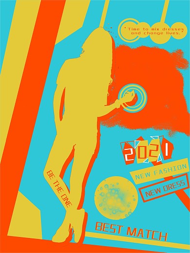 街头风格服装促销海报