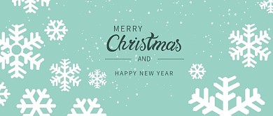 淡雅圣诞节快乐雪花背景微信公众号封面