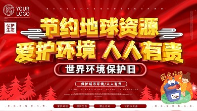 世界环境保护日展板