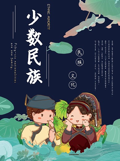 少数民族宣传展板