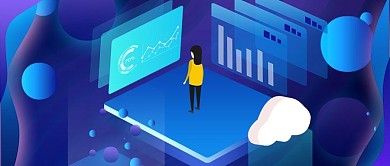 蓝色科技未来25D插画