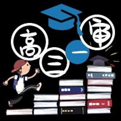 高三一审考试必过手绘卡通公众号次图