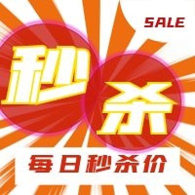 简约每日秒杀促销宣传