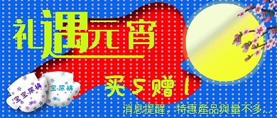 公众号封面51礼遇元宵买赠宣传促销主页