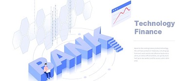 科技金融单词BANK艺术字公众号封面