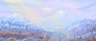 冬天你好治愈系入冬插画