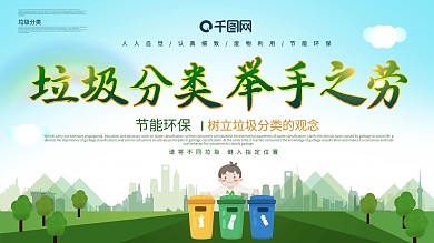 垃圾分类环保展板