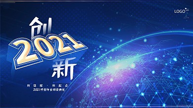 2021企业年会背景展板