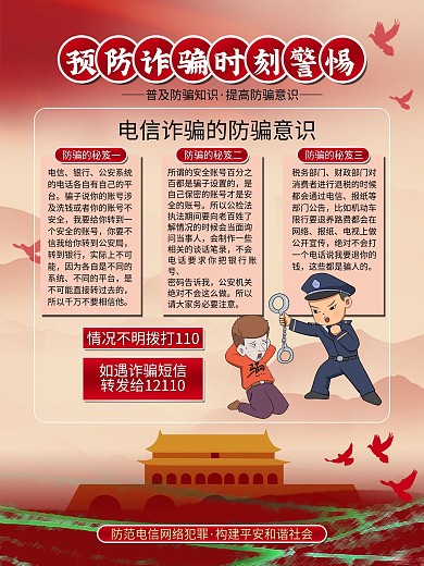 3电信诈骗系列宣传海报