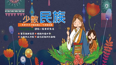 少数民族文化展板