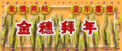 公众号封面47金穗拜年创意丰收新年主页