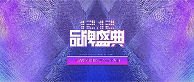电商淘宝双12简约风促销banner