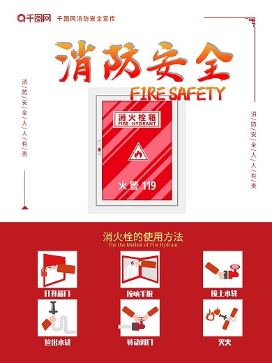 消火栓消防安全海报