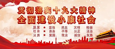 红色十九大精神党建海报