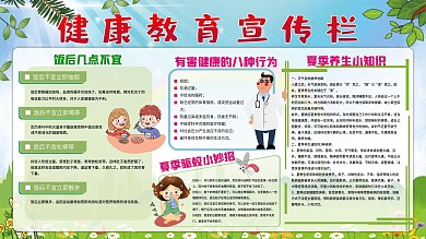 健康教育宣传栏展板