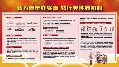 我为青年办实事宣传展板