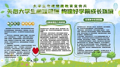 大学生心理健康宣传展板