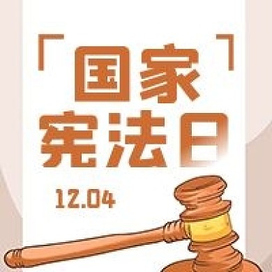 国家宪法日几何简约节日公众号次图