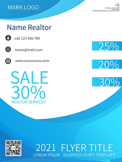 蓝色广告海报宣传促销海报