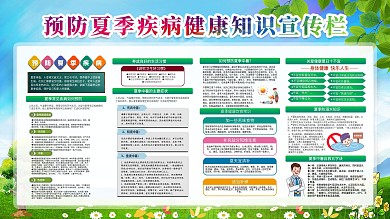 预防夏季疾病宣传展板