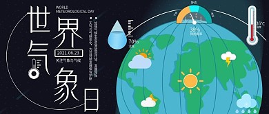 世界气象日公众号首图天气全球气象