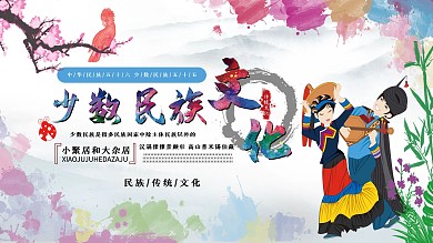 原创少数民族文化展板