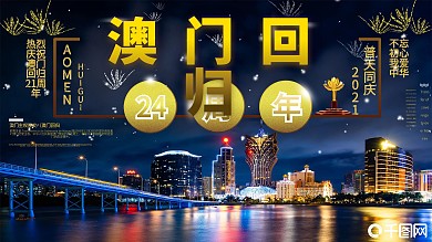 澳门回归21周年展板