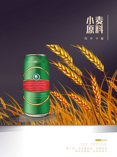 小麦营养品商业宣传海报