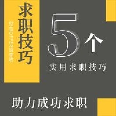 简约求职技巧宣传