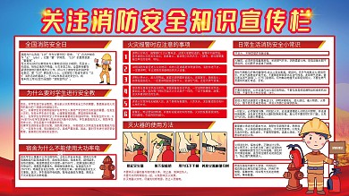 党建风消防安全知识宣传展板