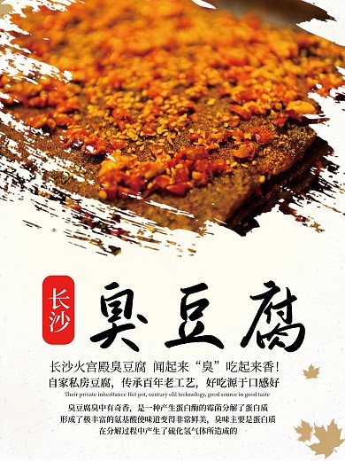 湖南长沙臭豆腐特产海报