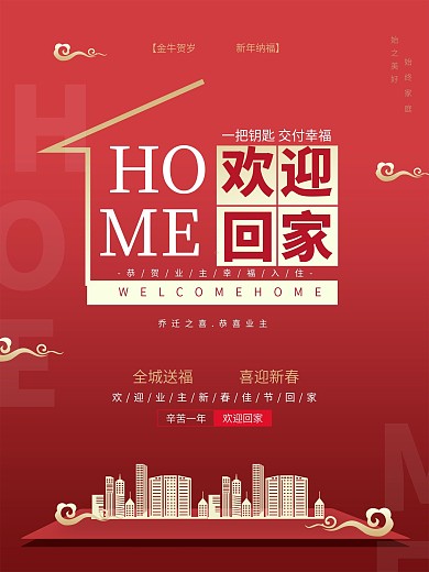 欢迎业主回家海报