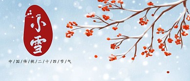 冬季冬天二十四节气小雪