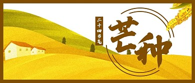 芒种小麦24节气公众号封面banner