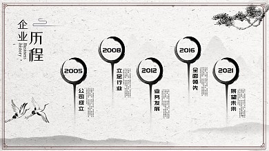 简约创意高端大气公司企业发展历程展板