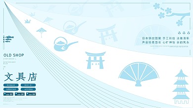 文具店系列品牌历史宣传展板