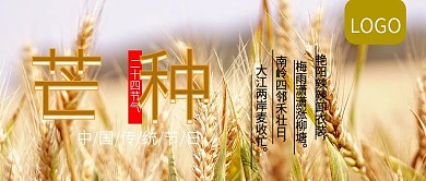 二十四节气芒种节日公众号封面