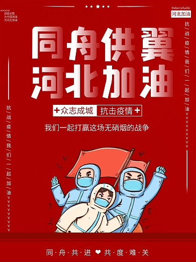 河北加油中国加油海报