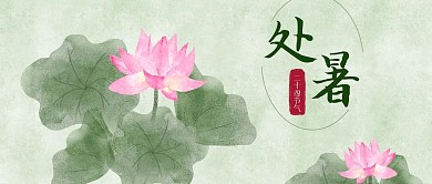 处暑公众号封面荷花