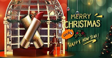 圣诞节双旦礼遇季C4D海报banner