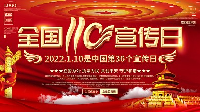 全国110宣传日宣传展板