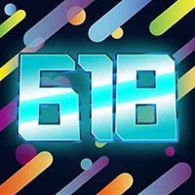 618年中促激光渐变公众号次图