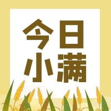 今日小满二十四节气之小满公众号封面