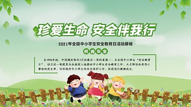 创意合成中小学生安全教育日展板