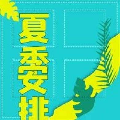 清新简约夏季安排