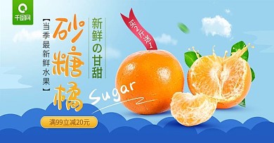 新鲜沙糖桔水果果蔬banner